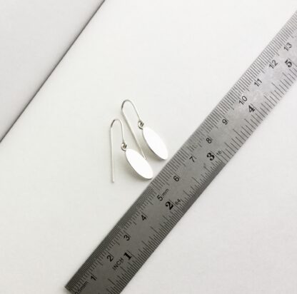 Sterling silver oval drop earrings