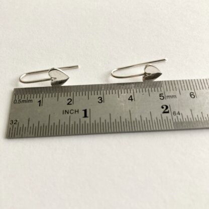 Sterling silver heart drop earrings
