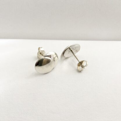 Sterling silver shell stud earrings