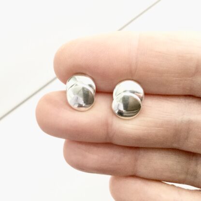 Sterling silver shell stud earrings