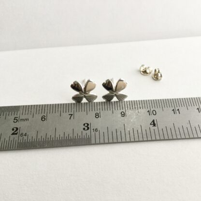 Sterling silver flower stud earrings