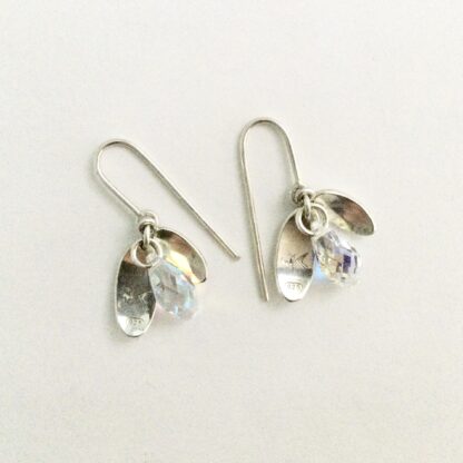 Sterling silver Swarovski charm drop earrings