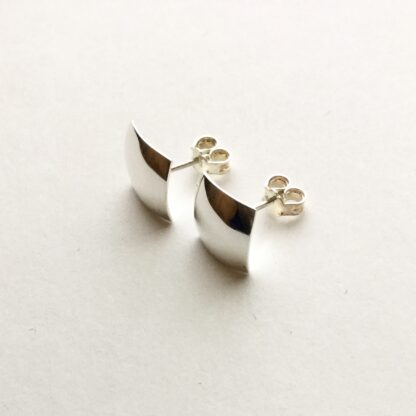 Sterling silver square stud earrings