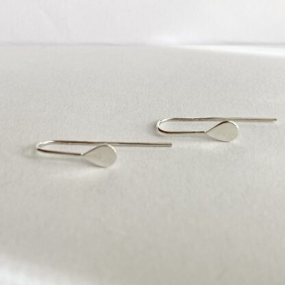 Tear drop sterling silver drop earrings
