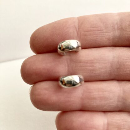 Sterling silver small chunky hoops