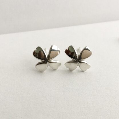 Sterling silver flower stud earrings