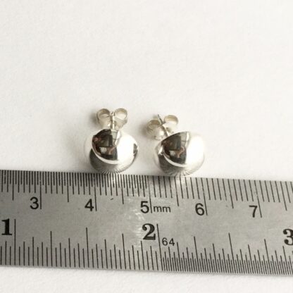 Sterling silver dome stud earrings