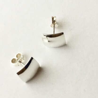 Sterling silver square stud earrings