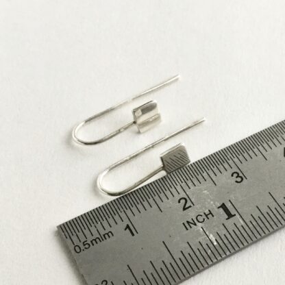 Square sterling silver drop earrings