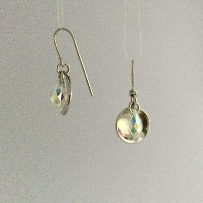Sterling silver Swarovski charm drop earrings