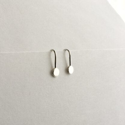 Circle sterling silver drop earrings