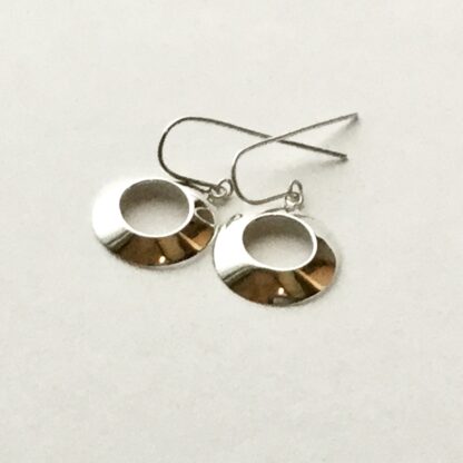 Sterling silver doughnut shaped earrings