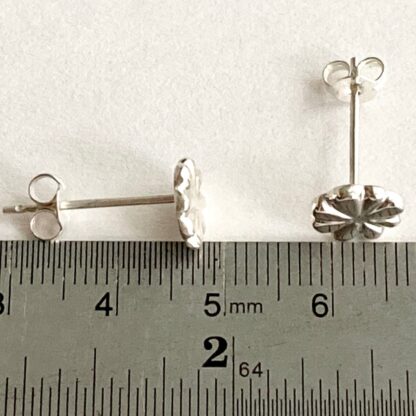 Sterling silver flower stud earrings