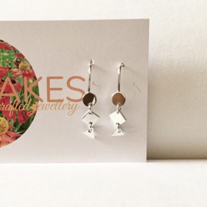 Geometric shapes drop earrings