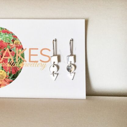 Geometric shapes drop earrings