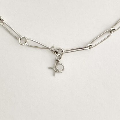 Sterling silver long link handmade chain