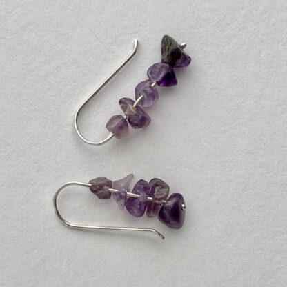 Amethyst & sterling silver drop earrings