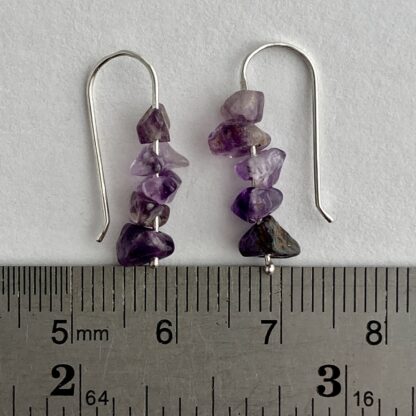Amethyst & sterling silver drop earrings