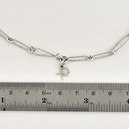 Sterling silver long link handmade chain