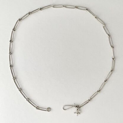 Sterling silver long link handmade chain