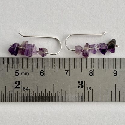 Amethyst & sterling silver drop earrings